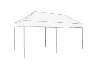 Plooitent 2,5x5m wit